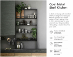 Stylish and Sleek Metal Shelf for Kitchen and Coffee Shops - Image 2