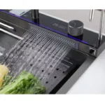 Premium 304 Stainless Steel Handmade Single Bowl Kitchen Sink with Waterfall Faucet - Image 7