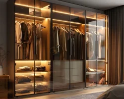 glass and wardrobe